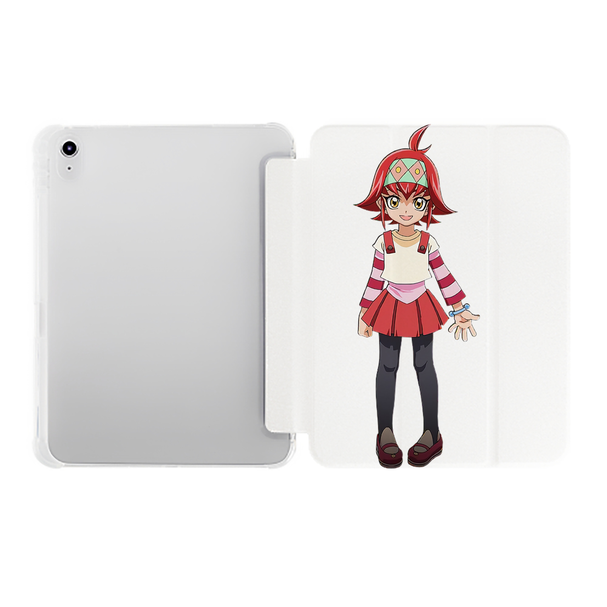 （画像用） 遊☆戯☆王 Yu-Gi-Oh! IPad ケース ペン収納付き 三つ折りスタンド PUレザー×シリコン 対応機種9.5/10.5/10.9インチ